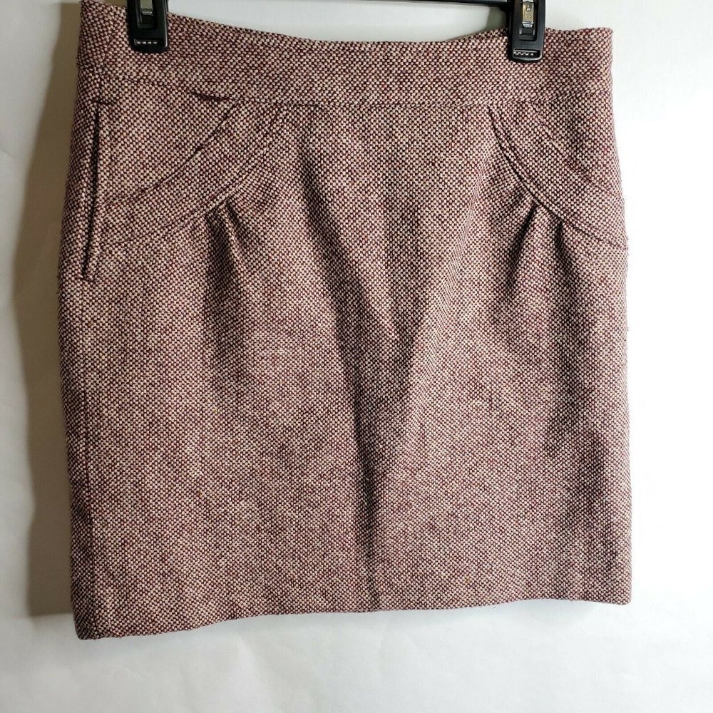 Tulle Womens Large Wool Blend Tweed Skirt